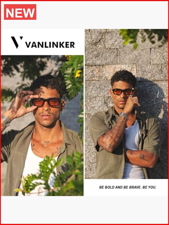 Retro Chunky Rectangle Sunglasses UV400 Protection for Men Women main image 5